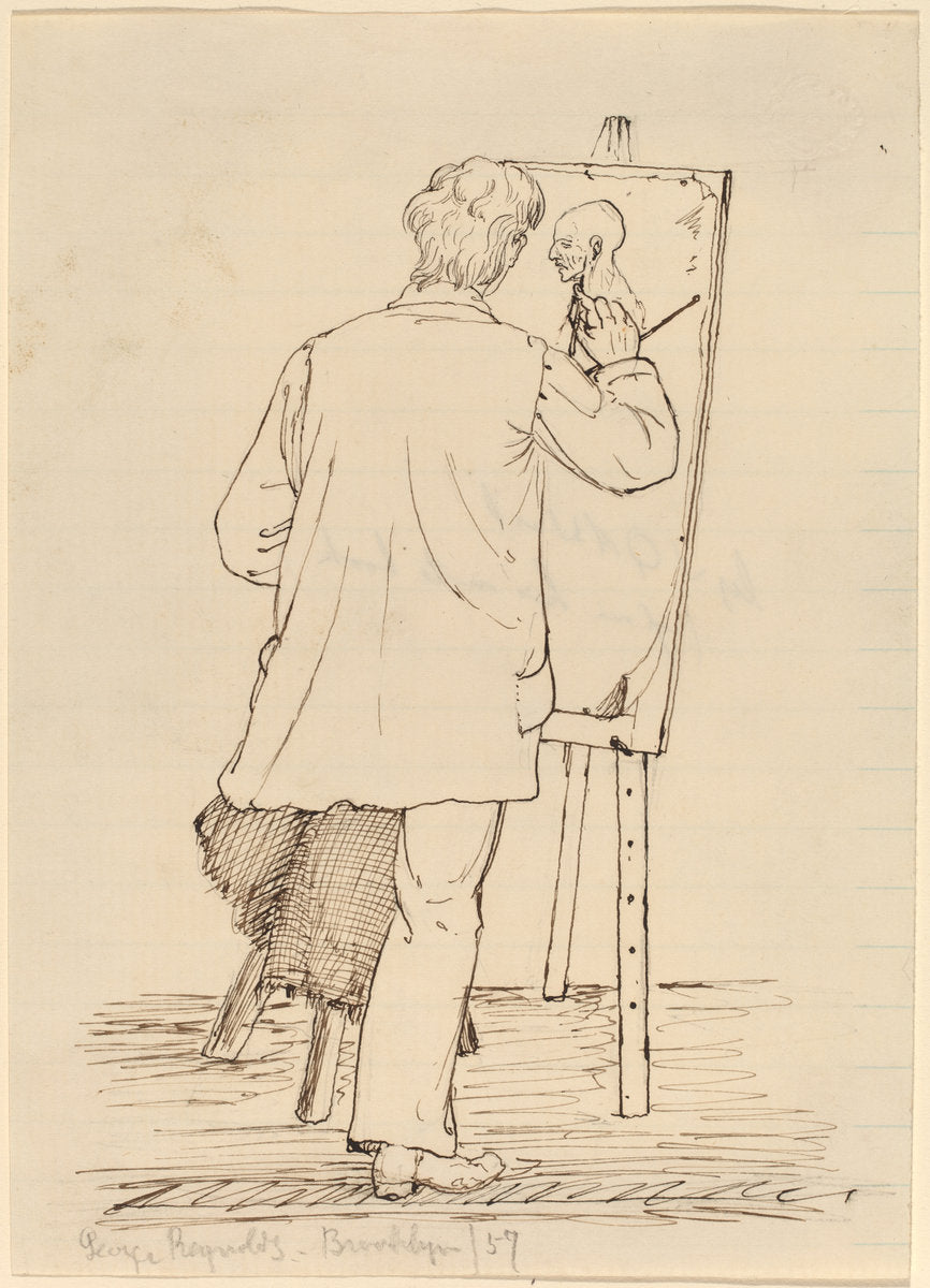 George Reynolds by John Quincy Adams Ward (American, 1830 - 1910), 16X12"(A3)Poster Print