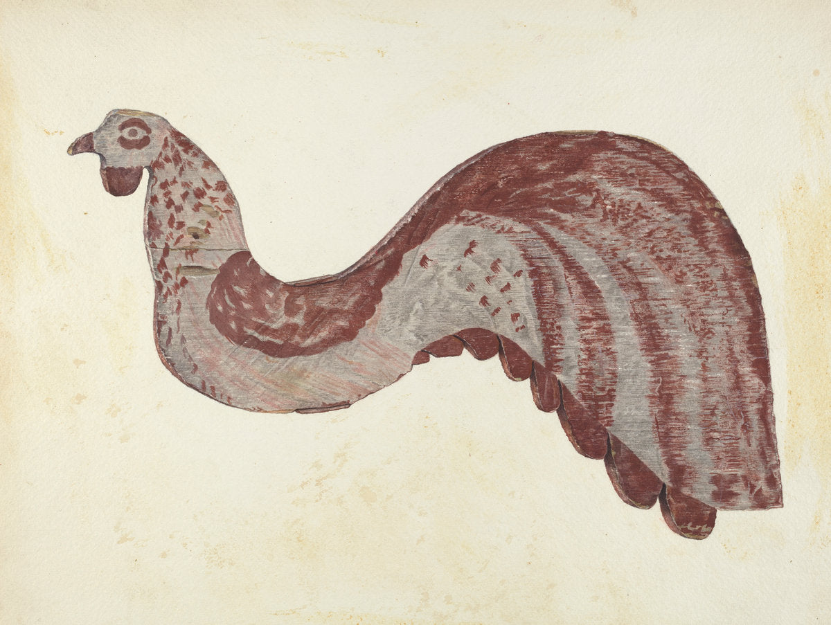 Cock Weather Vane by Joseph Rothenberg (American, active c. 1935), 16X12"(A3)Poster Print