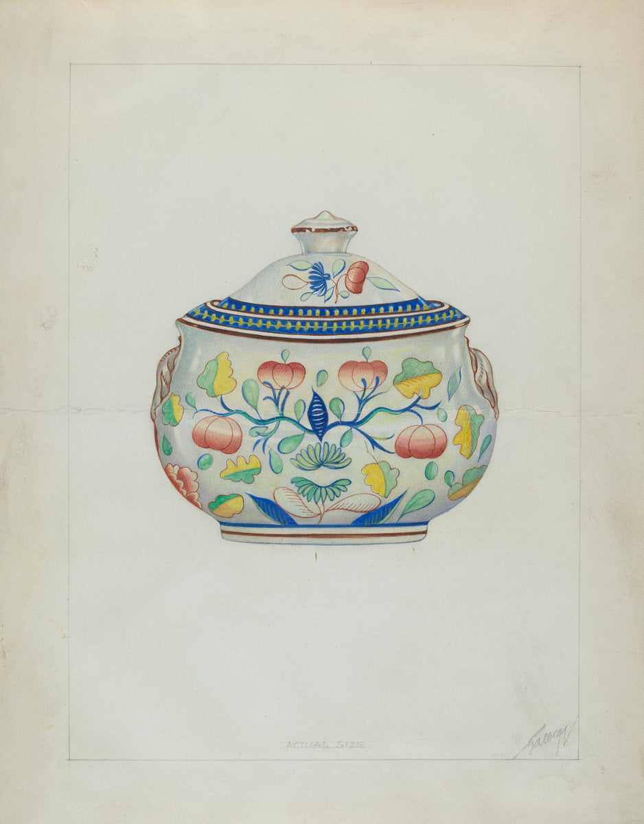 Sugar Bowl by Arthur Wegg (American, active c. 1935), 16X12"(A3)Poster Print