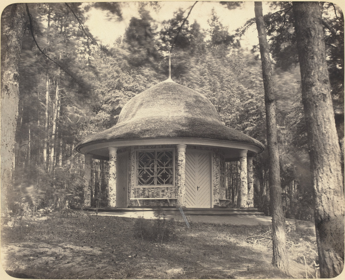 Gazebo in the Forest Near Moscow by Scherer and Nabholz (Russian, 1820 - 1928), 16X12"(A3)Poster Print