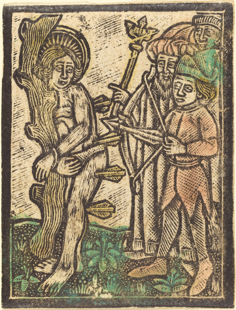 c. 1480 by German 15th Century (Saint Sebastian), 16X12"(A3)Poster Print