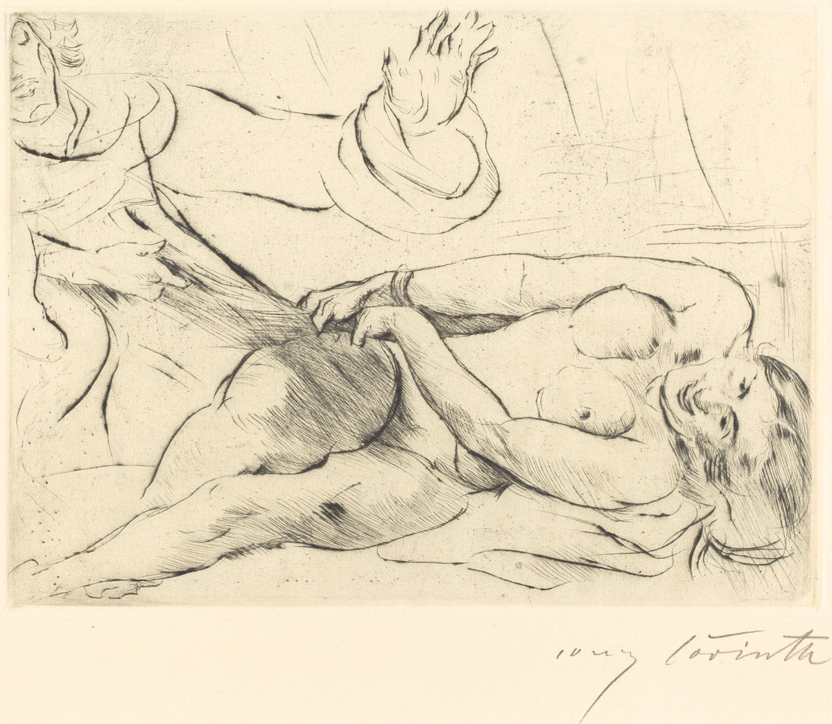 Joseph and Potiphar's Wife - II (Joseph und Potiphars Weib II) by Lovis Corinth (German, 1858 - 1925), 16X12"(A3)Poster Print