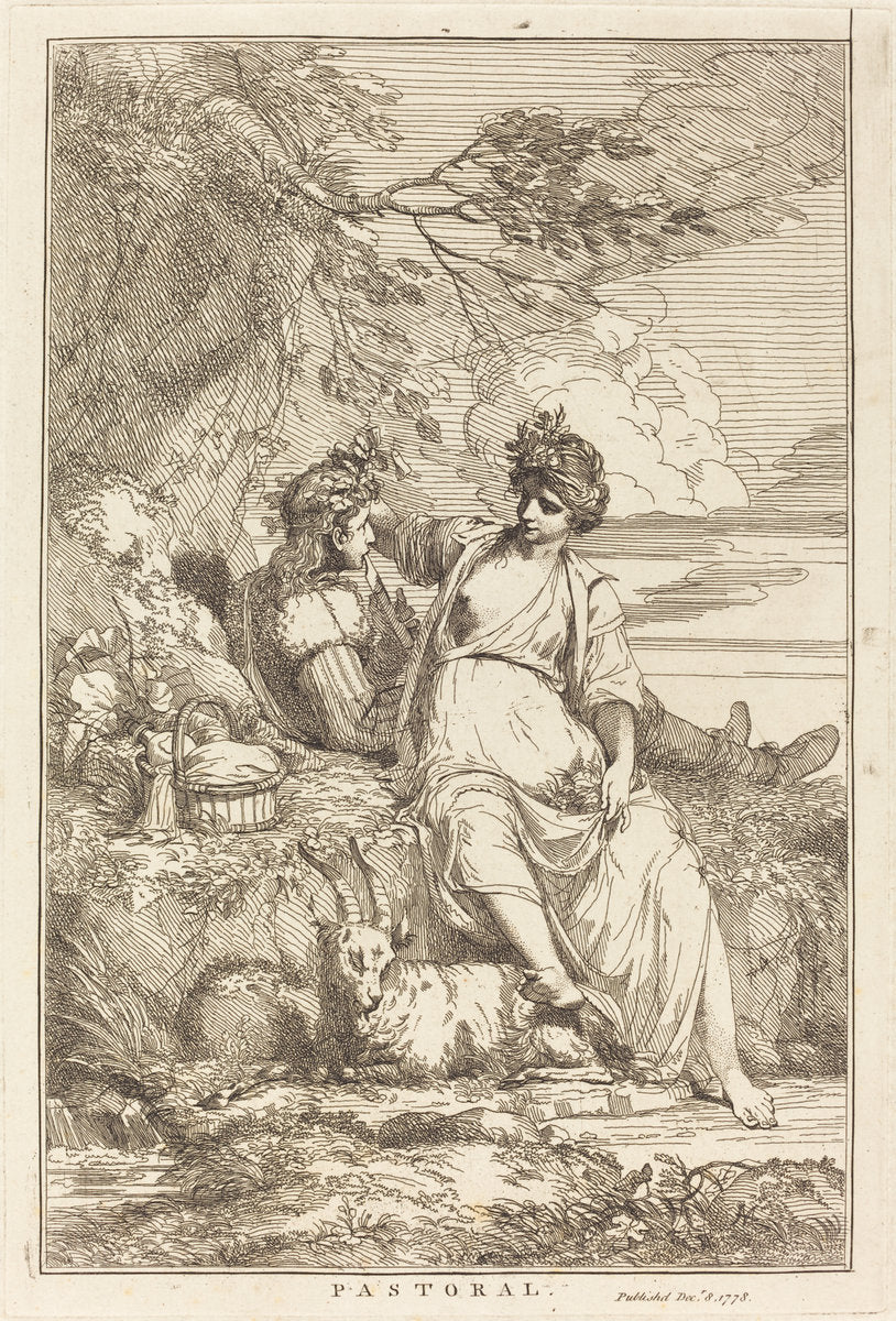 Pastoral by John Hamilton Mortimer (British, 1740 - 1779), 16X12"(A3)Poster Print