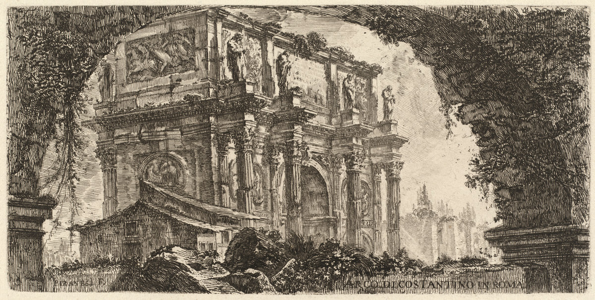 Arco di Costantino by Giovanni Battista Piranesi (Venetian, 1720 - 1778), 16X12"(A3)Poster Print