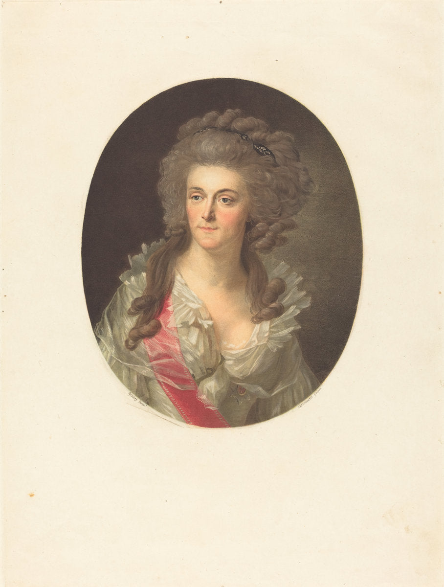 Frederica Sophia Wilhelmina of Prussia, Princess of Orange Nassau by Charles-Melchior Descourtis after Friedrich Tischbein (French, 1753 - 1820), 16X12"(A3)Poster Print