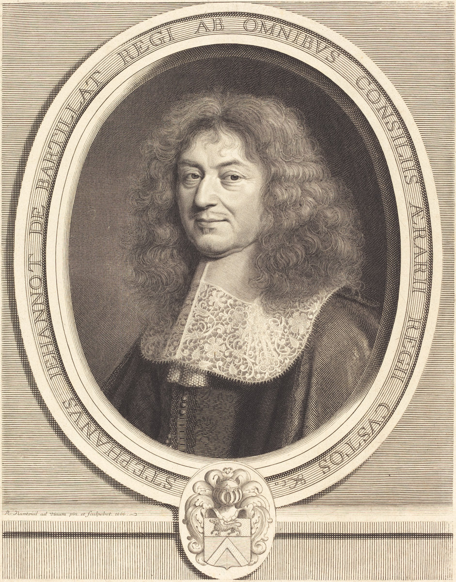 Etienne-Jehannot de Bartillat by Robert Nanteuil (French, 1623 - 1678), 16X12"(A3)Poster Print