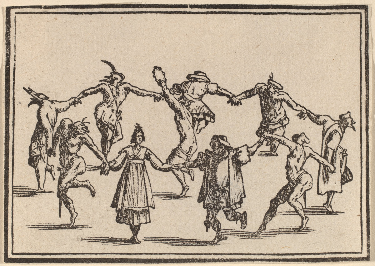 The Dance by Edouard Eckman after Jacques Callot (Flemish, born c. 1600), 16X12"(A3)Poster Print