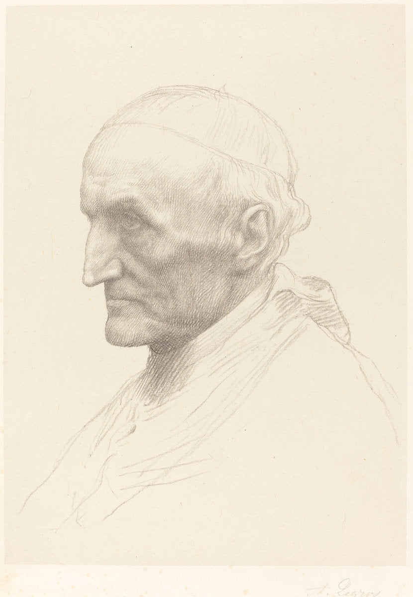 Cardinal Manning, 2nd plate by Alphonse Legros (French, 1837 - 1911), 16X12"(A3)Poster Print