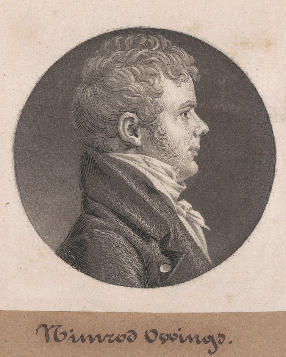 Isaac Van Bibber by Charles B. J. Févret de Saint-Mémin (French, 1770 - 1852), 16X12"(A3)Poster Print