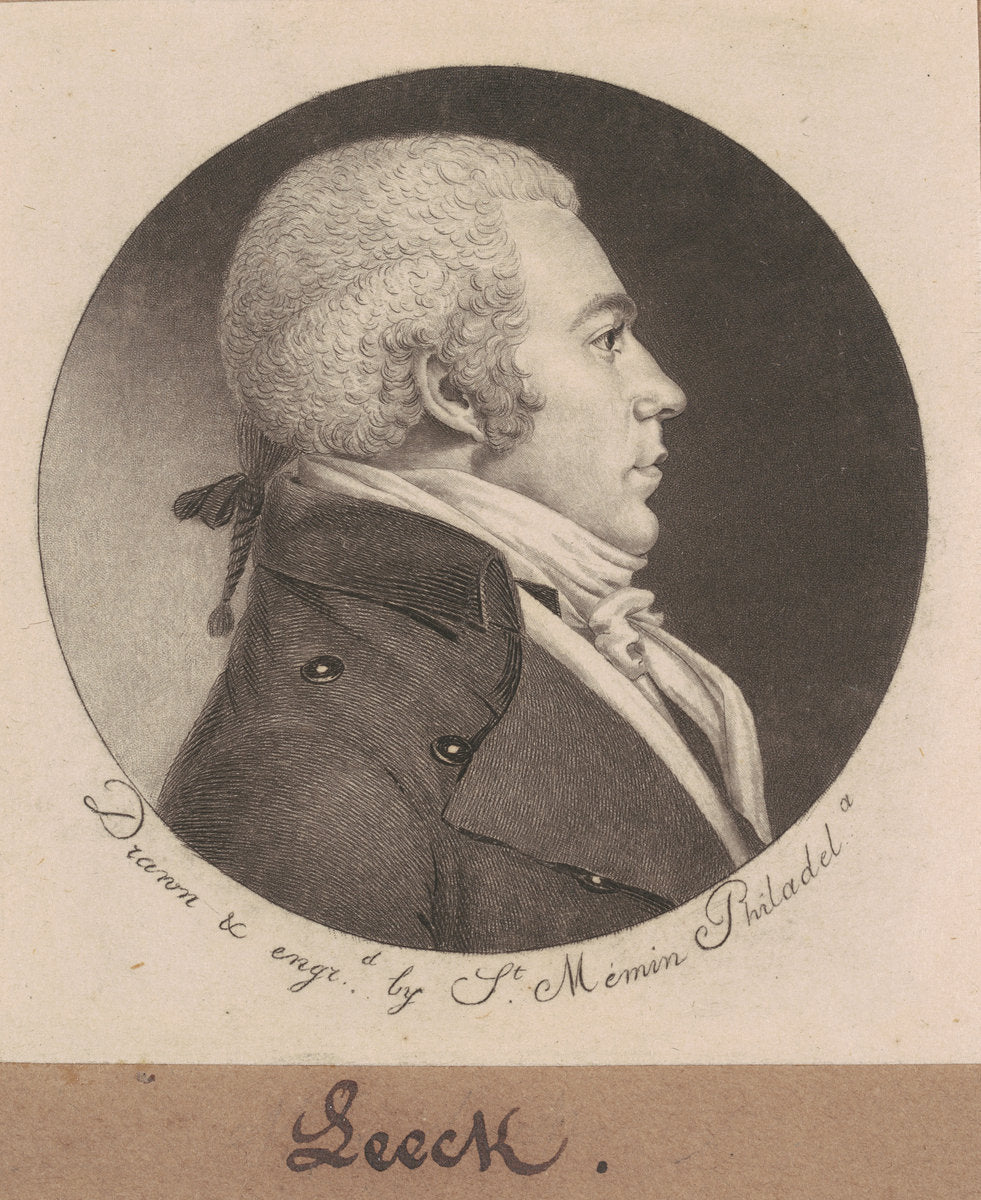 Leech by Charles B. J. Févret de Saint-Mémin (French, 1770 - 1852), 16X12"(A3)Poster Print