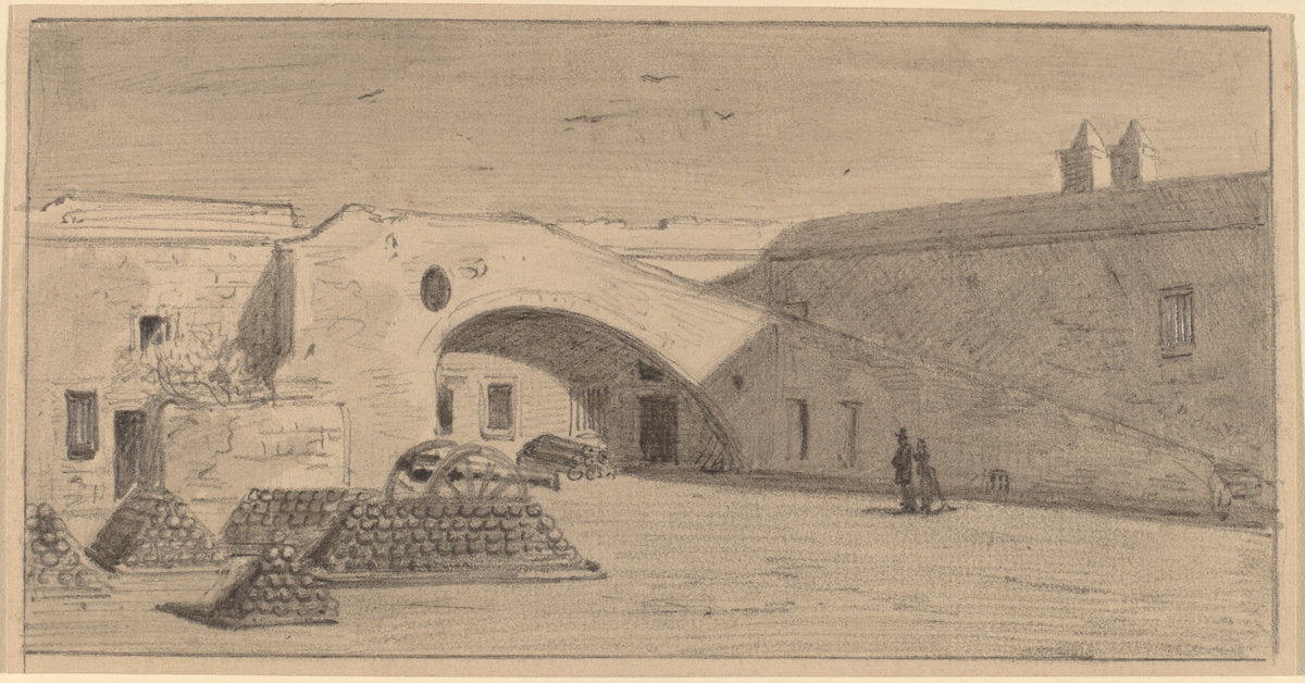 Fort Marion, Florida by James Wells Champney (American, 1843 - 1903), 16X12"(A3)Poster Print