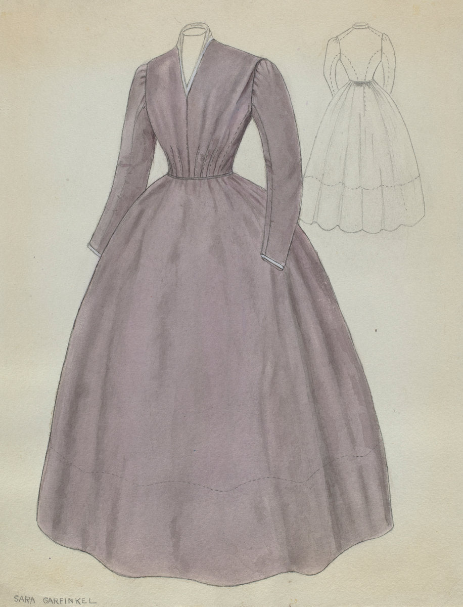 Quaker Dress by Sara Garfinkel (American, active c. 1935), 16X12"(A3)Poster Print