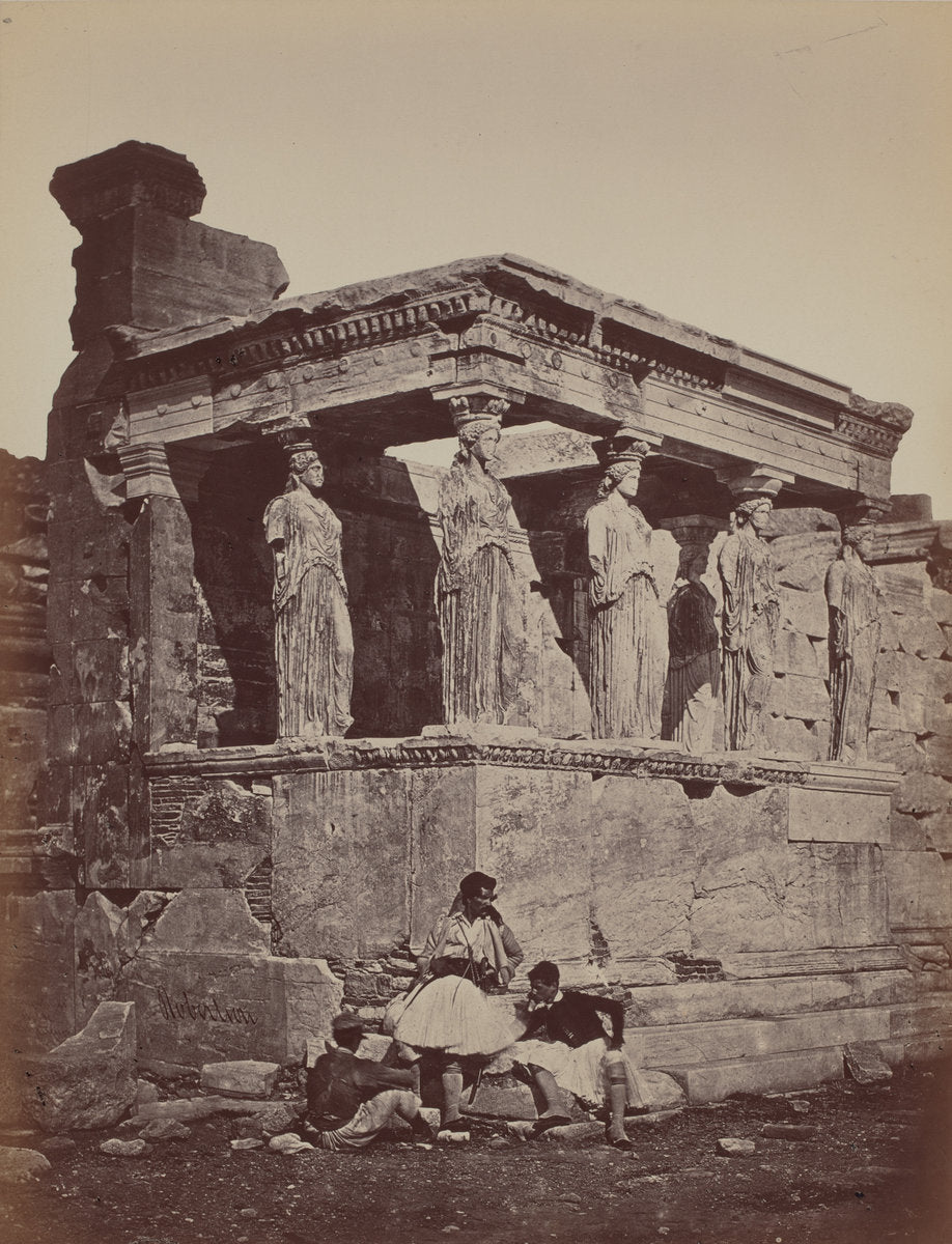 Caryatids of the Erectheum by James Robertson (British, 1813 - 1888), 16X12"(A3)Poster Print