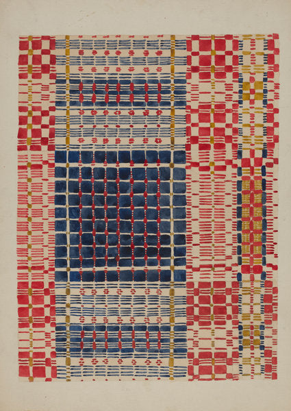 Coverlet by William Kerby (American, active c. 1935), 16X12"(A3)Poster Print
