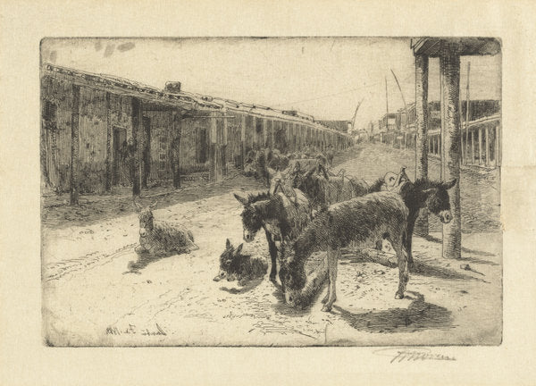 Santa Fe by Peter Moran (American, 1841 - 1914), 16X12"(A3)Poster Print