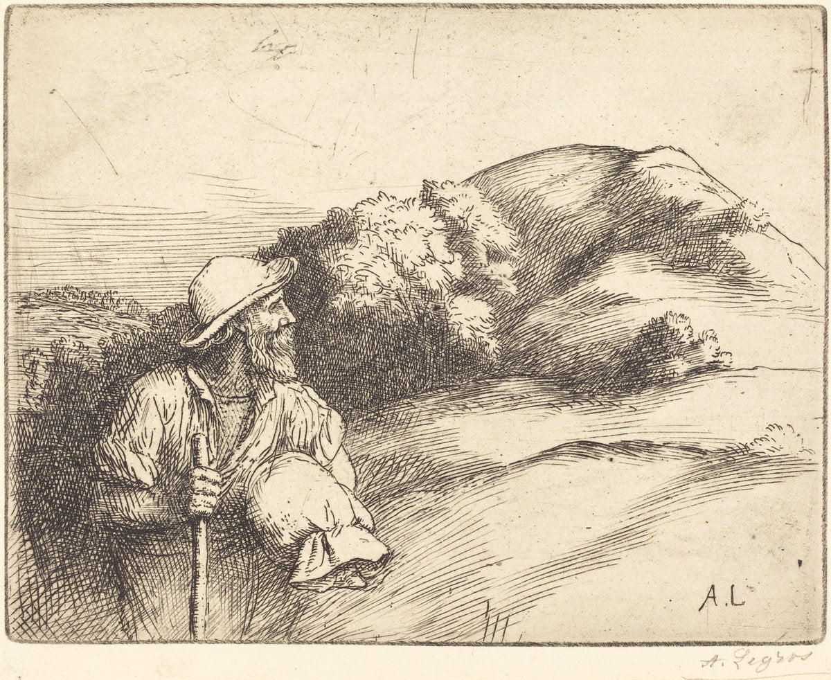 Return from the Fields (Le retour des champs) by Alphonse Legros (French, 1837 - 1911), 16X12"(A3)Poster Print