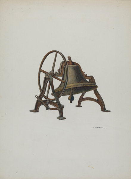 Elementary School Bell by William Kieckhofel (American, active c. 1935), 16X12"(A3)Poster Print