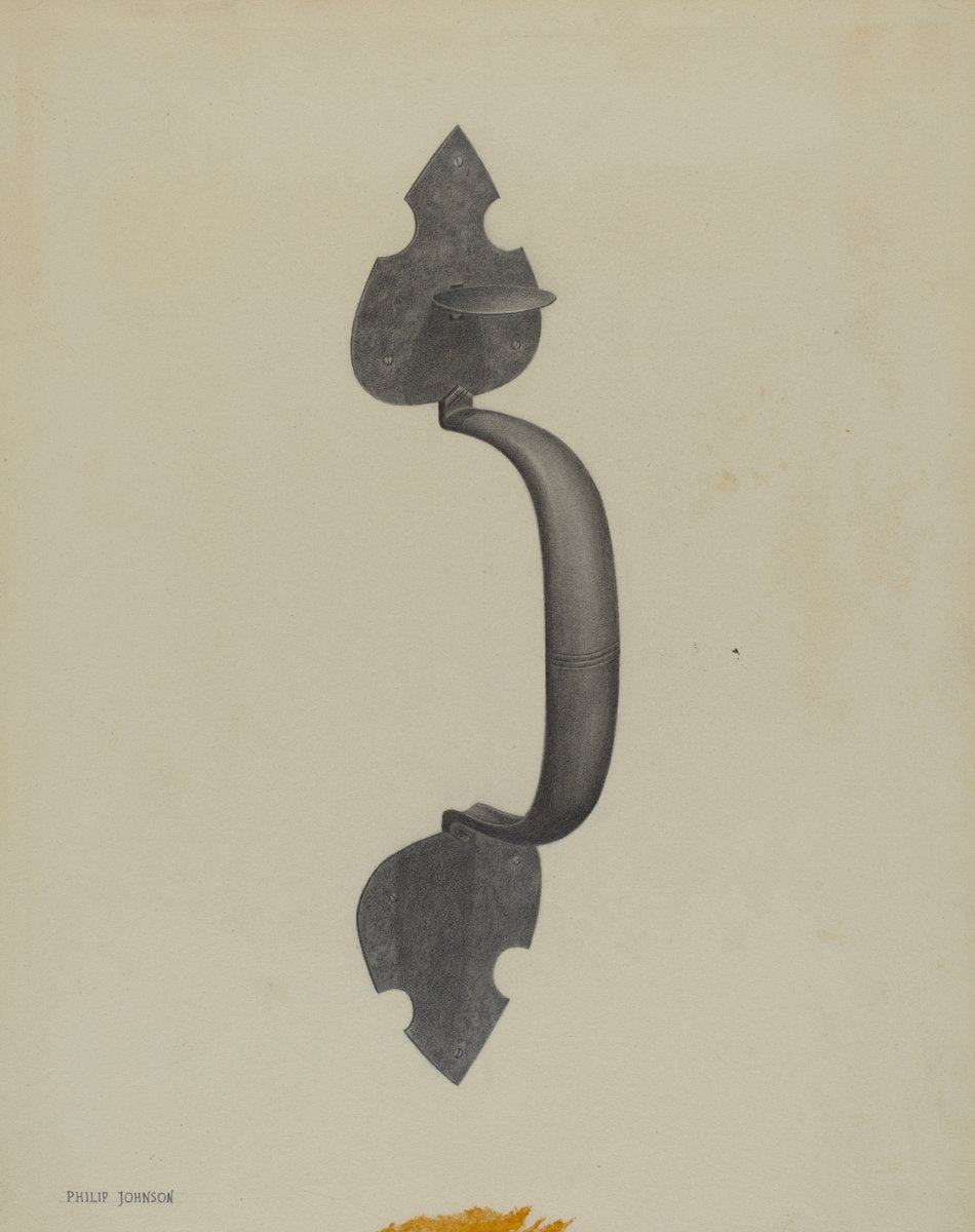 Door Handle with Thumb Press by Philip Johnson (American, active c. 1935), 16X12"(A3)Poster Print