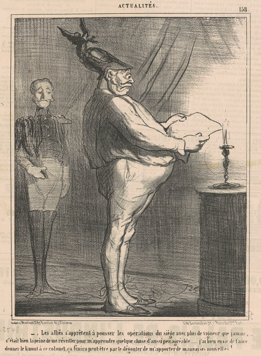 Les alliés s'appretent a pousser les opérations ... by Honoré Daumier (French, 1808 - 1879), 16X12"(A3)Poster Print