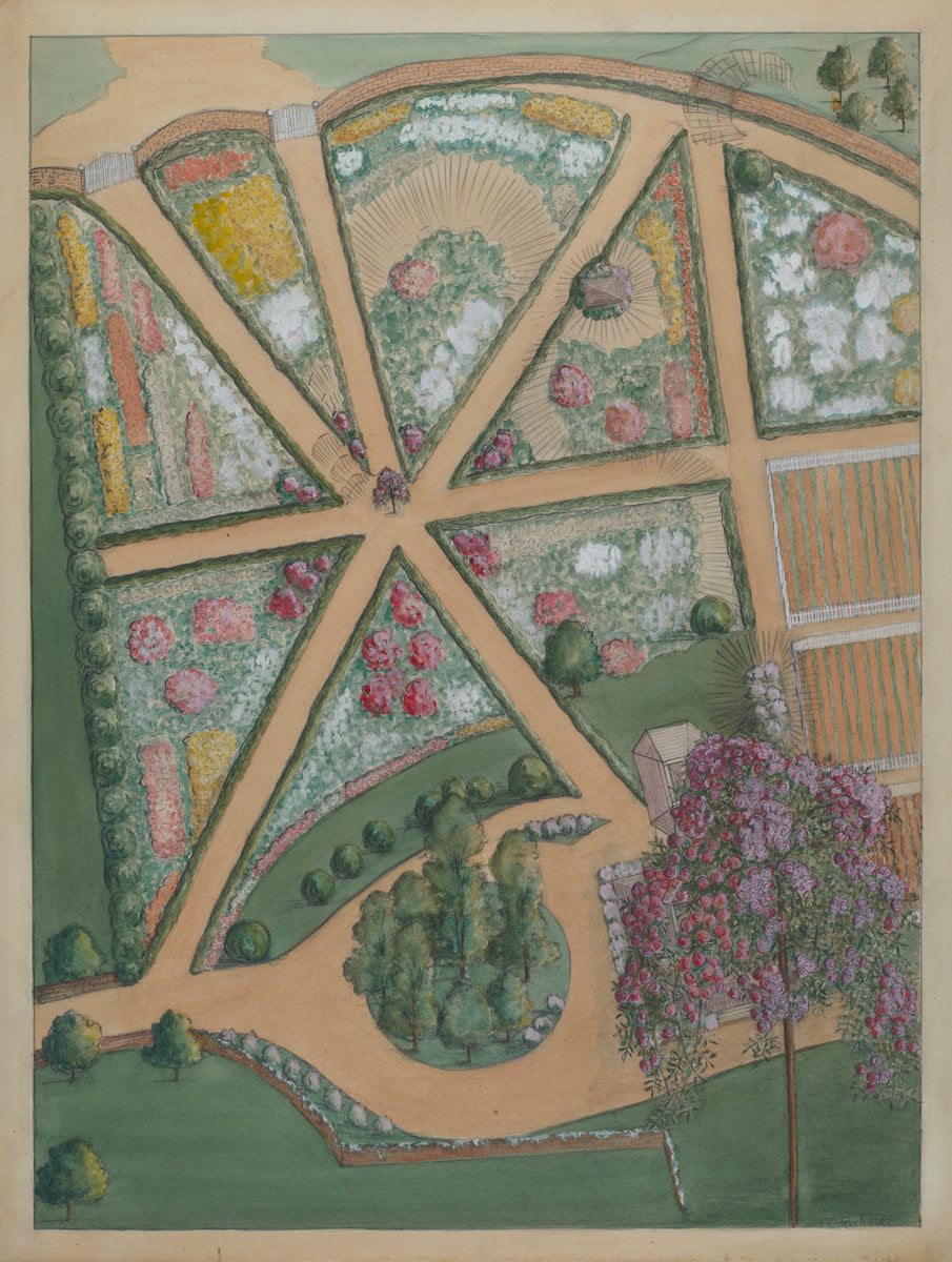 Jumel Estate #5 by Virginia Richards (American, active c. 1935), 16X12"(A3)Poster Print