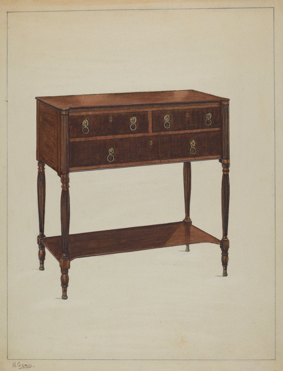 Side Board by Nicholas Gorid (American, active c. 1935), 16X12"(A3)Poster Print