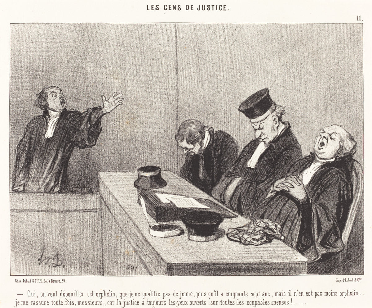 Oui, on veut dépouiller cet orphelin... by Honoré Daumier (French, 1808 - 1879), 16X12"(A3)Poster Print