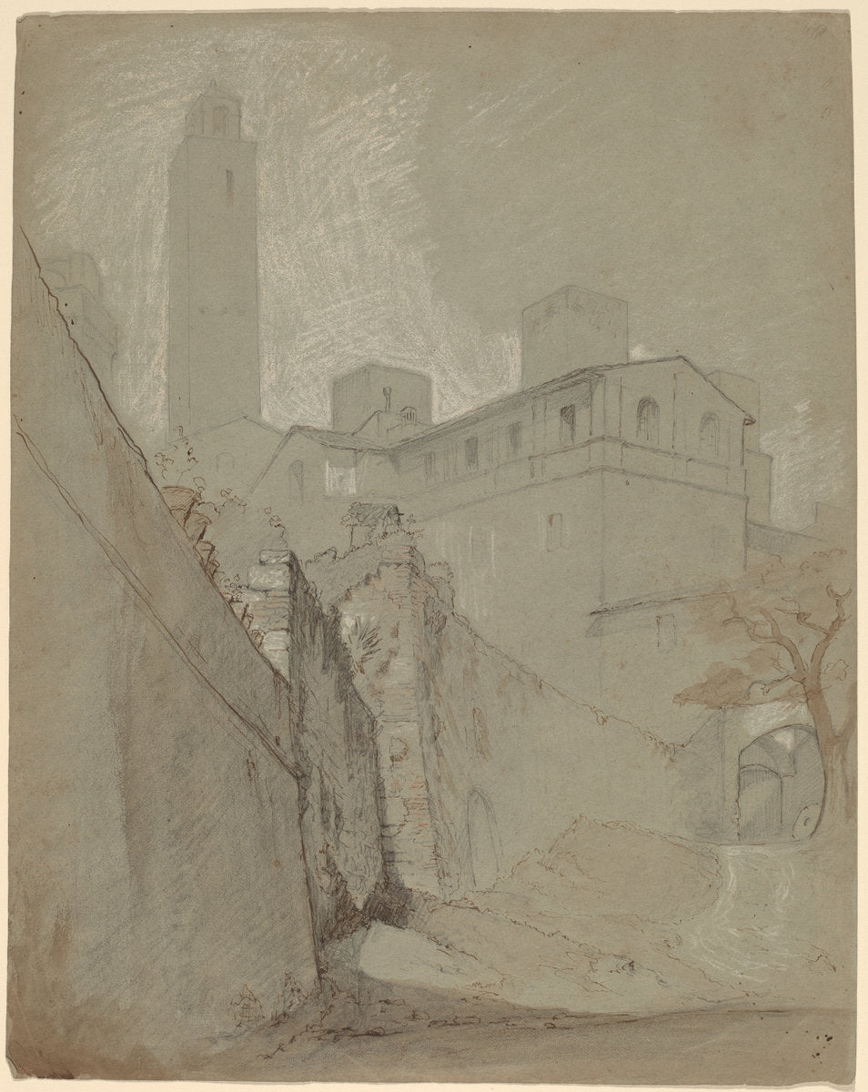 Orvieto by Elihu Vedder (American, 1836 - 1923), 16X12"(A3)Poster Print
