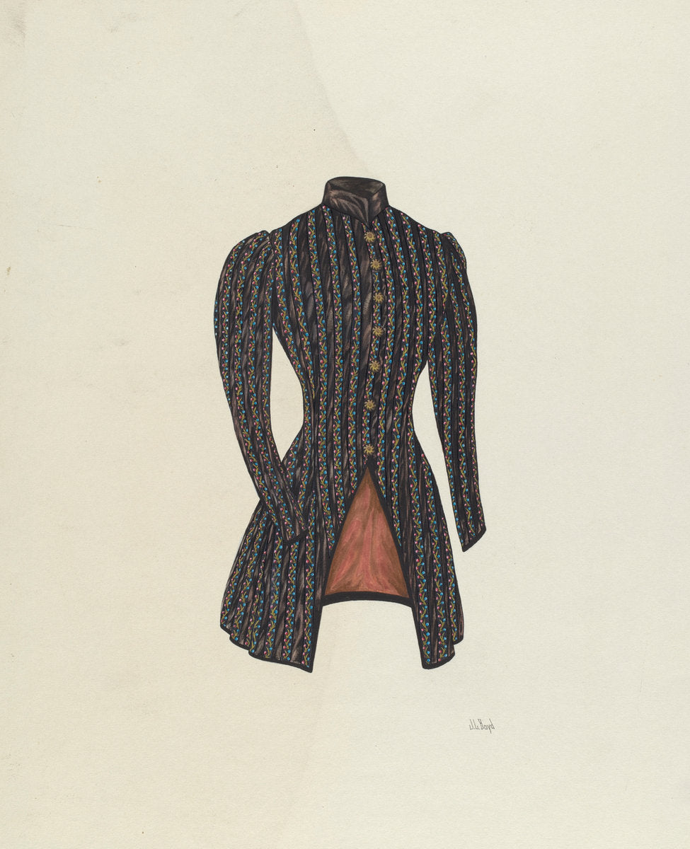 Black Satin Jacket by Joseph L. Boyd (American, active c. 1935), 16X12"(A3)Poster Print