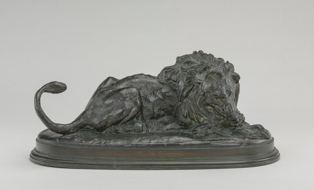 Lion Devouring a Doe by Antoine-Louis Barye (French, 1795 - 1875), 16X12"(A3)Poster Print