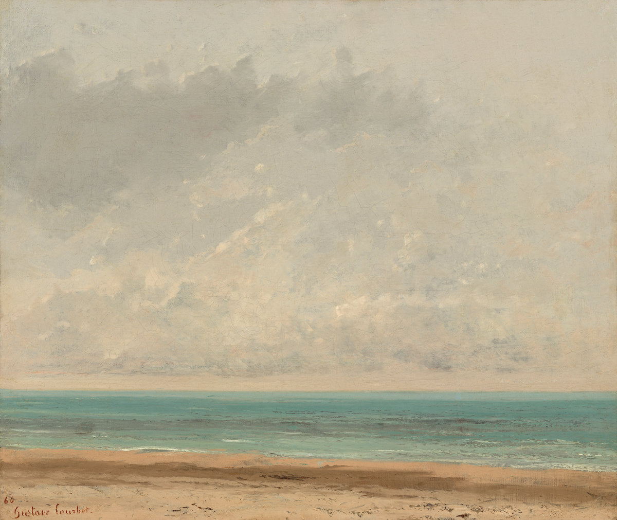 Calm Sea by Gustave Courbet (French, 1819 - 1877), 16X12"(A3)Poster Print