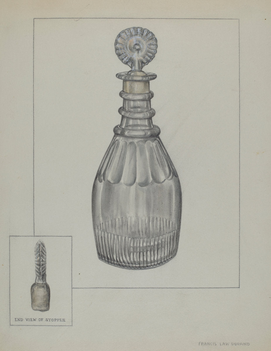Decanter by Francis Law Durand (American, active c. 1935), 16X12"(A3)Poster Print
