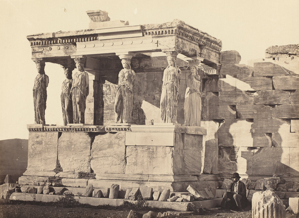 The Caryatides by Dimetrius Constantine (Greek, active c. 1850 - c. 1870), 16X12"(A3)Poster Print