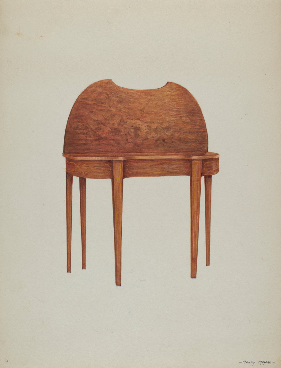 Card Table by Henry Meyers (American, active c. 1935), 16X12"(A3)Poster Print