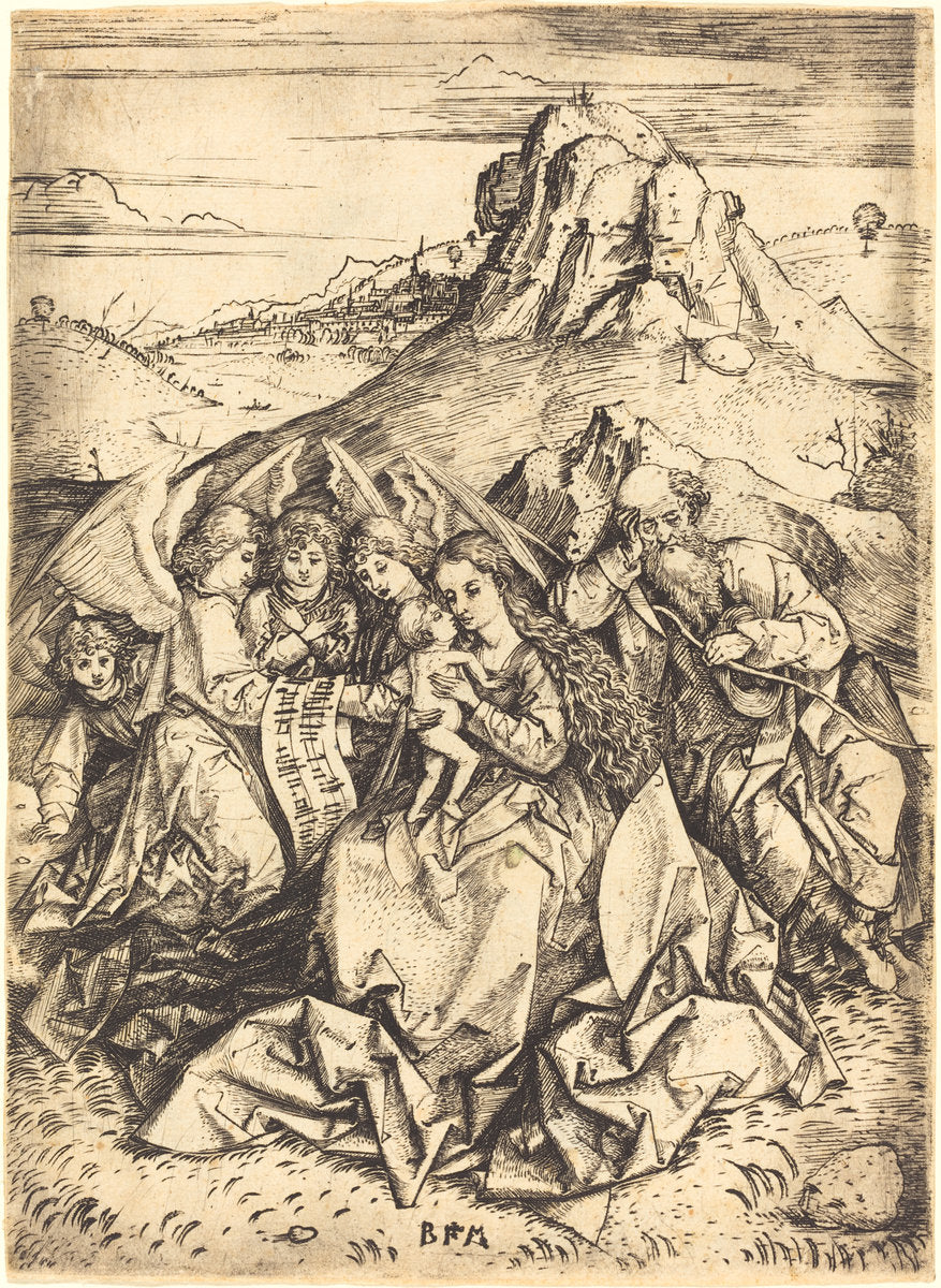 The Rest on the Flight into Egypt by Master BM (German, active c. 1480/1500), 16X12"(A3)Poster Print