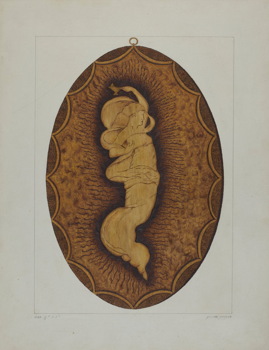 Burnt Plaque by Frank Maurer (American, active c. 1935), 16X12"(A3)Poster Print