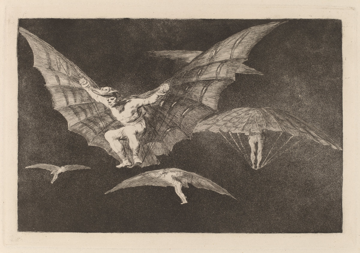 Modo de volar (A Way of Flying) by Francisco de Goya (Spanish, 1746 - 1828), 16X12"(A3)Poster Print