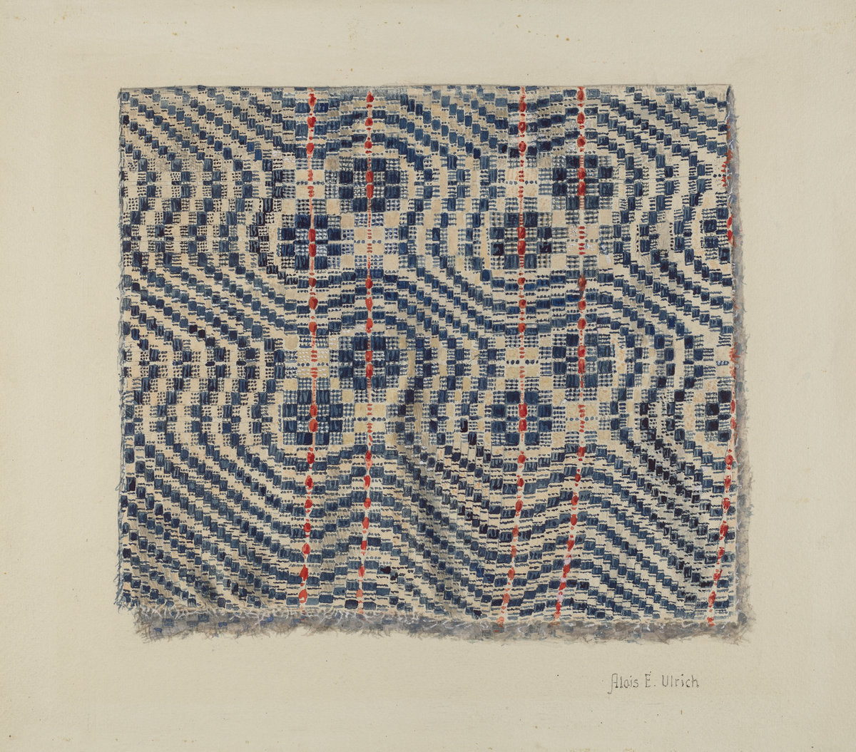 Coverlet by Alois E. Ulrich (American, active c. 1935), 16X12"(A3)Poster Print