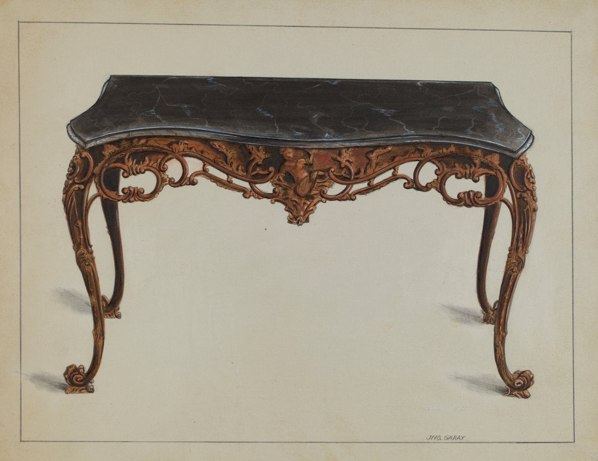 Pier Table by John Garay (American, active c. 1935), 16X12"(A3)Poster Print
