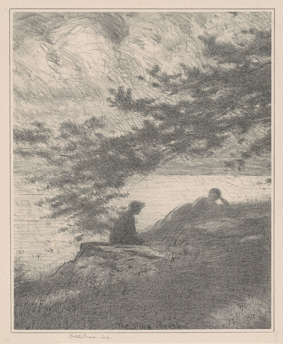 The Pine Bough by Bolton Brown (American, 1865 - 1936), 16X12"(A3)Poster Print