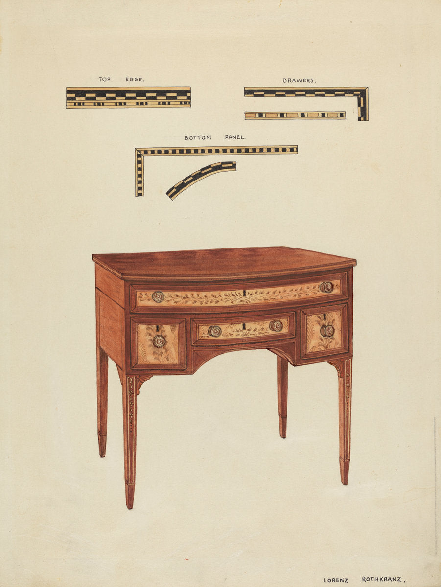 Dressing Table by Lorenz Rothkranz (American, active c. 1935), 16X12"(A3)Poster Print