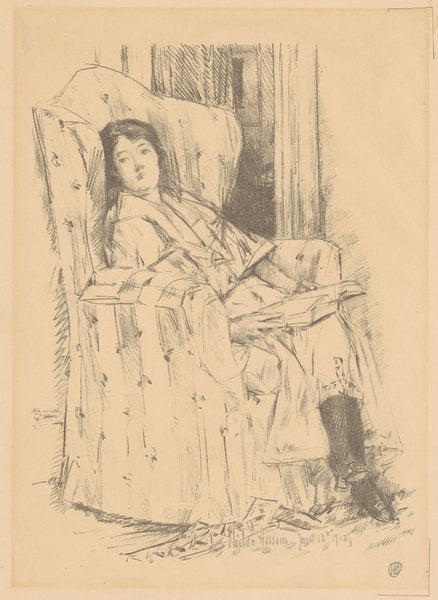 Deshabille by Childe Hassam (American, 1859 - 1935), 16X12"(A3)Poster Print