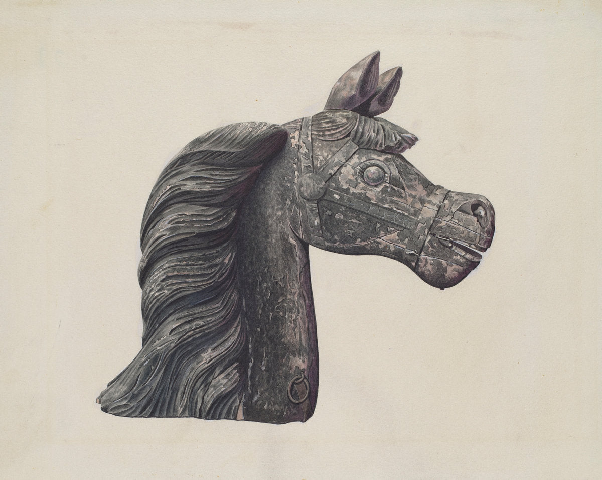 Horse's Head by Donald Donovan (American, active c. 1935), 16X12"(A3)Poster Print