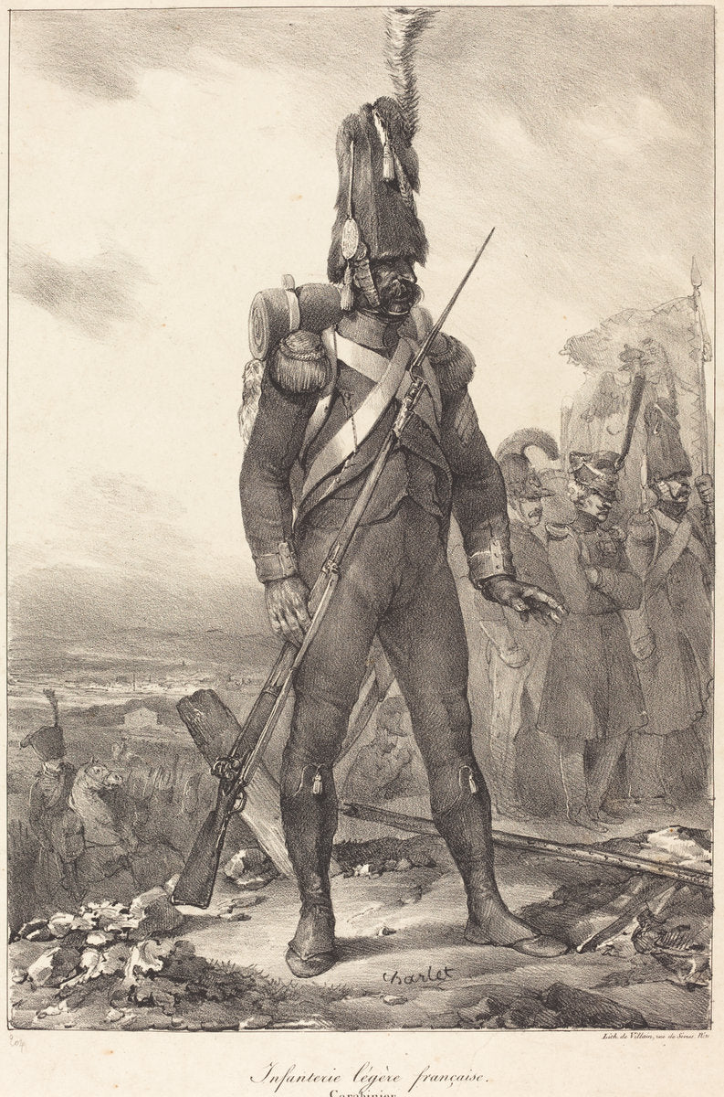 Infanterie legère française, Carabinier by Nicolas-Toussaint Charlet (French, 1792 - 1845), 16X12"(A3)Poster Print