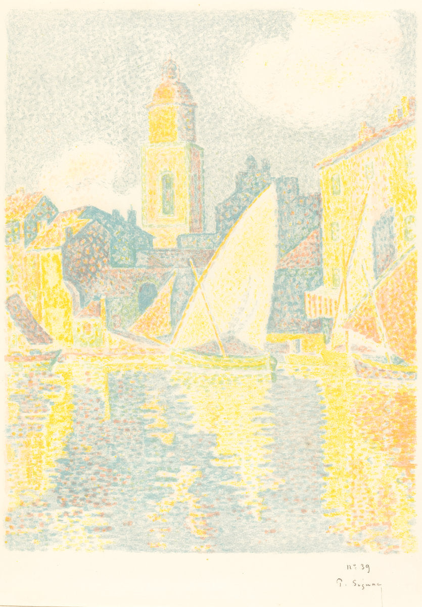 St. Tropez: The Port (Saint-Tropez: Le port) by Paul Signac (French, 1863 - 1935), 16X12"(A3)Poster Print