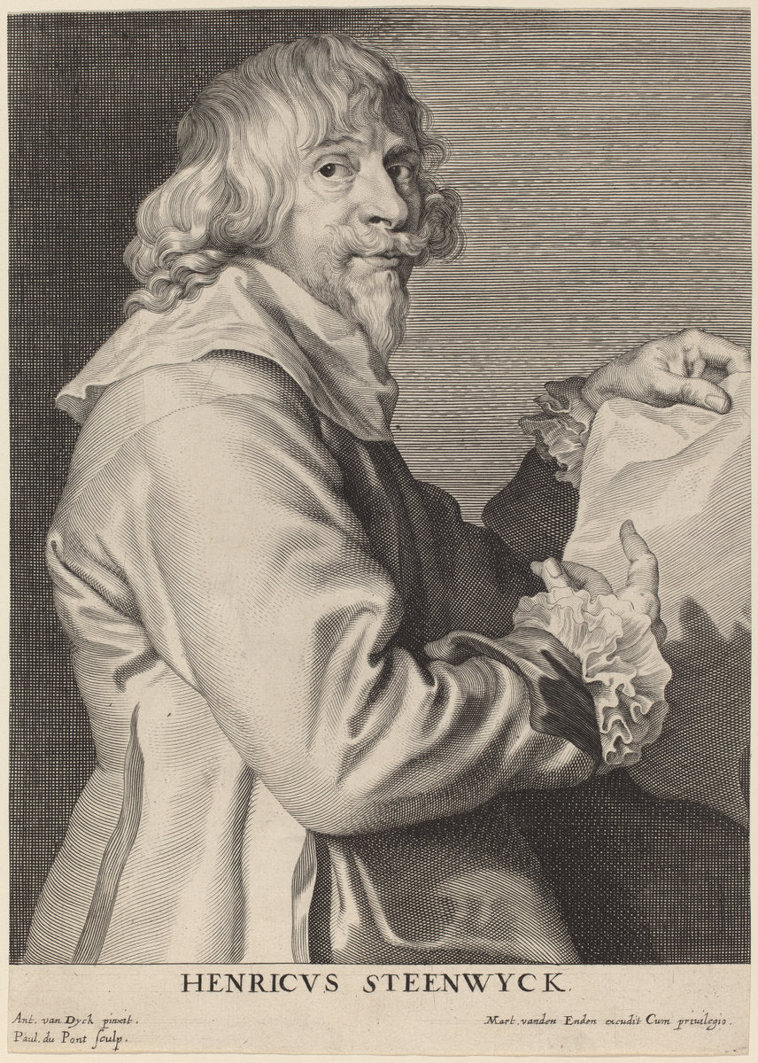 Henricus Steenwyck by Paulus Pontius after Sir Anthony van Dyck (Flemish, 1603 - 1658), 16X12"(A3)Poster Print