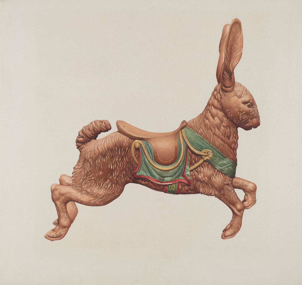 Carousel Rabbit by Robert Pohle (American, active c. 1935), 16X12"(A3)Poster Print