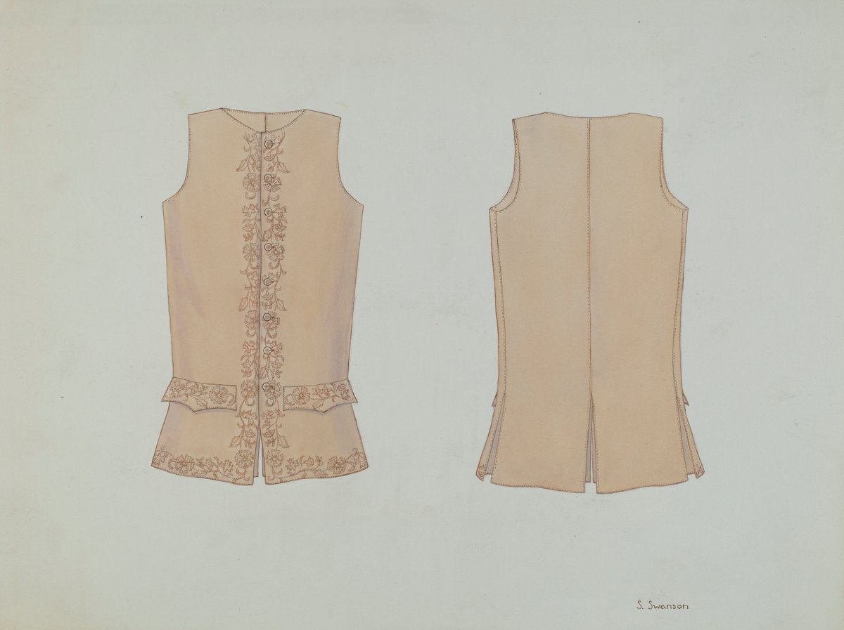 Boy's Waistcoat by Syrena Swanson (American, active c. 1935), 16X12"(A3)Poster Print