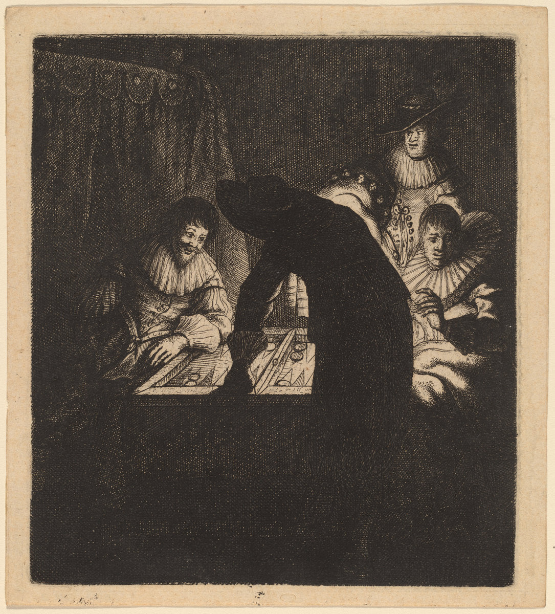 The Backgammon Players by Johannes van Vliet (Dutch, born c. 1610), 16X12"(A3)Poster Print
