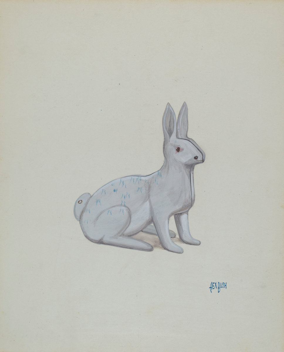 Rabbit by Rex F. Bush (American, active c. 1935), 16X12"(A3)Poster Print