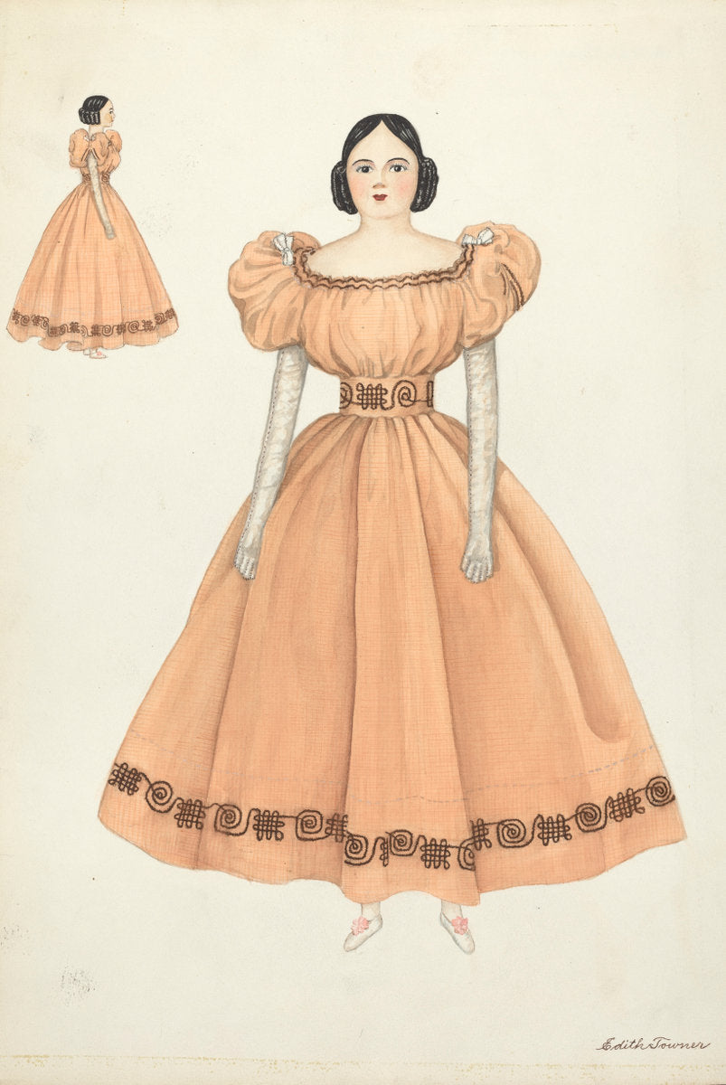 Doll: "Rachel" by Edith Towner (American, active c. 1935), 16X12"(A3)Poster Print